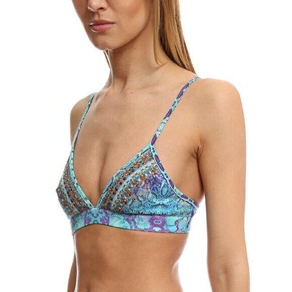 RARE! Camilla Tides Of Aurora Soft Bra Bralette Crop Top Size 1 Small b53E - Picture 3 of 9